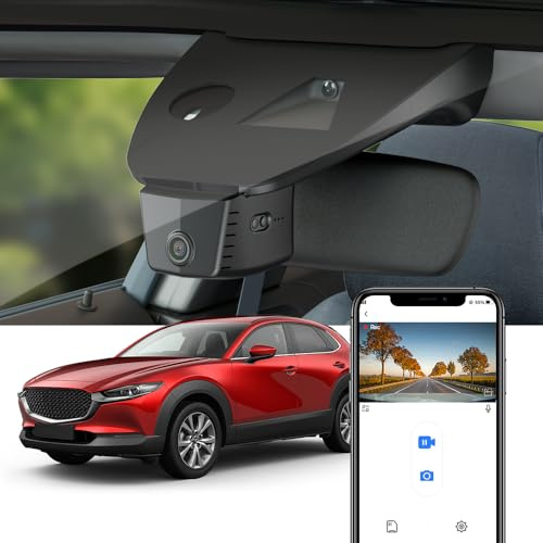 Fitcamx Dashcam 4K Geeignet für Mazda CX-30 (European Version) 2023 2024 2025 2026, OEM Look, Autokamera UHD 2160P Video WiFi, Loop-Aufnahme, G-Sensor, Plug & Play, WDR Dashcam mit akku, 64 GB-Karte