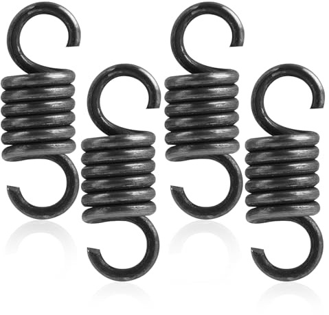 Annlpoy 4 Stück zugfedern edelstahl mit haken federn metall spannfeder,50mm Länge, 15mm Außendurchmesser, 3mm Drahtdurchmesser, Maximale Zugkraft 12KG - 3x15x50mm