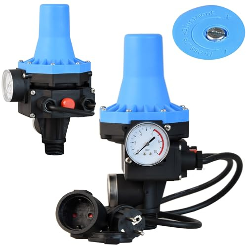 Pumpensteuerung CSK 31 - Elektronischer Druckwächter max 10 bar - Automatisches Ein- und Ausschalten - Druckschalter für Wasserpumpen - Trockenlaufschutz Pumpendruckregler - Einschaltdruck einstellbar