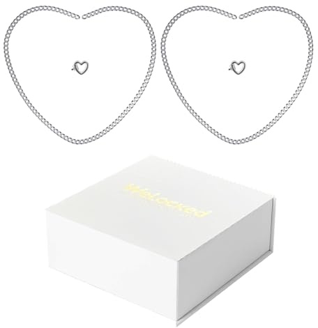 Genérico Kit de brazalete de parejas permanentes, kit de pulsera permanente, Juego de joyería de cierre permanente Pulseras de amistad bloqueadas, Cadena de joyería de corazón de bloqueo para mujeres