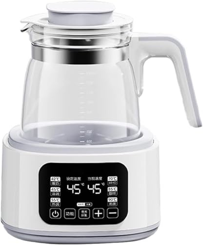 1.3L Glass Electric Kettle with Temperature Control | 72H Keep Warm | Quiet Boil | Touch Screen | Fast Heating | Smart Kettles Electric for Home or Office (White,One Size)