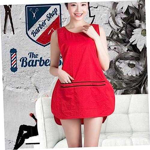 AUTSUPPL Grembiule Da Barbiere Protettivo Tessuto Confortevole e Tasche Per Oggetti Piccoli Design Facile Da Indossare Misura