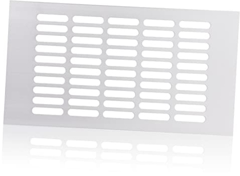 Holibanna Rejillas de Ventilacion Aluminio Forma Ondulada de Aleación de Aluminio, Fácil de Instalar para Espacios Cerrados y Armarios en Color Plata
