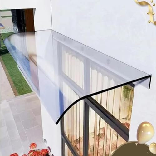 Marquise de Porte Exterieur Auvent De Fenêtre Invisible, Abri Transparent Résistant Aux UV Et À La Pluie, Auvent Extérieur, for Porte D'entrée, Porche, Jardin(40x140cm/15.7 x55)