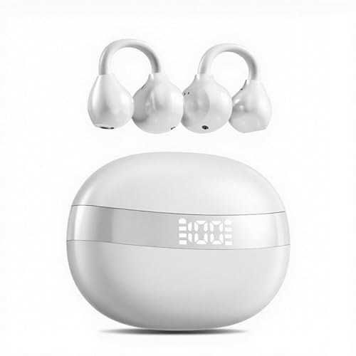 Casque Bluetooth à clip ouvert - Écouteurs de sport avec arceau - Écouteurs sans fil - Conduction osseuse - Écouteurs sans fil - Pour le jogging