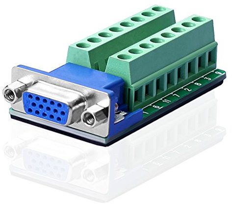 SIENOC D-SUB DB15 Buchse 15pol. Anschluss zum | Klemmenbreakout-Steckverbinder