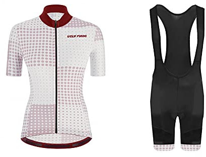 Sports Wear ESHNE08 Ciclismo Maillot Hombres Jersey y Pantalones Cortos Bib Mangas Cortas de Ropa Transpirable para Deportes al Aire Libre Ciclo Bicicleta