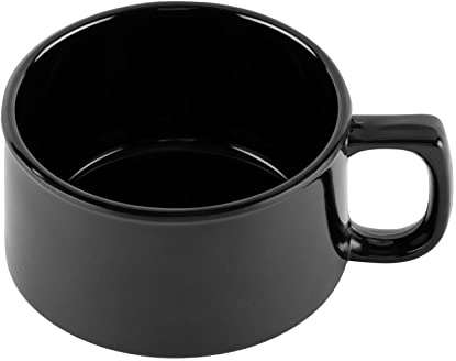 G.E.T. BF-080-BK-EC Melamine Shatter-Resistant Mug/Coffee Cup, 11 Ounce, Black (Set of 4)