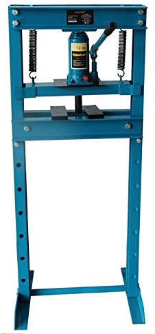 Hydraulic Press, KATSU 12 Ton Heavy Duty Hydraulic Workshop Press Bottle Jack Shop Press Adjustable Height Floor Standing Type for Workshop Garage 161309