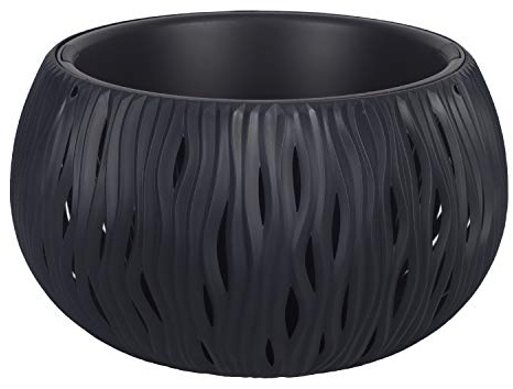 Prosperplast Blumentopf Sandy Bowl 370 schwarz Kunststoff Blumenkübel
