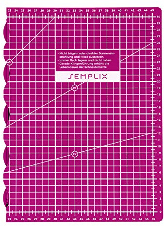 SEMPLIX Schneidematte A3 selbstheilend faltbar 45x30 cm (beere)