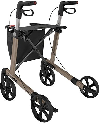Rehasense Leichtgewicht Rollator Server L champagner