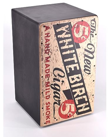VOLT by Voggenreiter Cool Cajon 2 „The Birch“, Professionelle Cajon mit einstellbarem Snaresystem, Birkenholz, 4-fach Lackierung, Schlagfläche bedruckt, Made in Spain, 1280