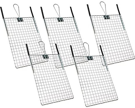 5 Stück - Robustes Abstreifgitter aus verzinktem Metall, 26 × 30 cm groß, mit stabilen Haken zur sicheren Befestigung im Farbeimer