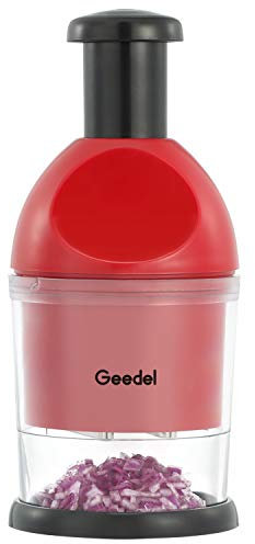 Hachoir Manuel, Hachoir Légumes Facile à Nettoyer, Hachoir Coupe Oignons Slap Chop pour Noix, Ail, Salade et plus