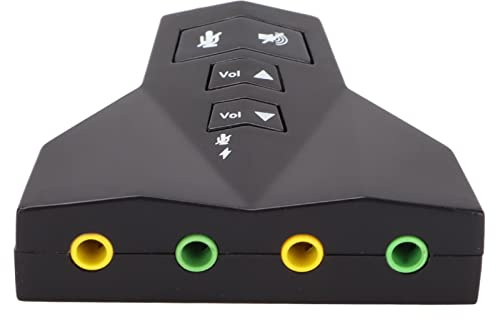 USB-Soundkarte, Dual-Kopfhörer-Mikrofonbuchse Plug and Play USB-Soundadapter Lautstärkeregler für Laptop für Computer für PS4