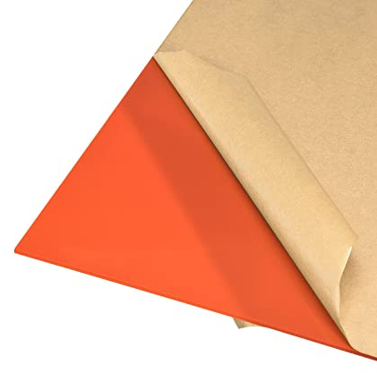 DMiotech Plaque en Acrylique PmmA de 3 mm D'Épaisseur de 12 x 12 Pour Projet D'Artisanat DIY, Couleur Orange