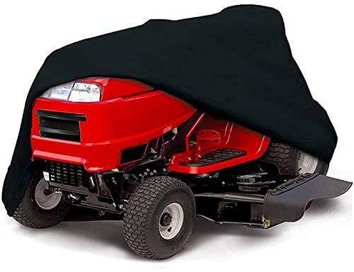 BAHULA Lawn Mower Cover, Riding Lawn Mower Cover, Lawn Tractor Cover Outdoors Waterproof 210D Heavy Duty Zero Turn Mower Cover Fits up to 54 Inch,Black,183x137x117cm
