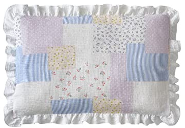 VERTBAUDET Baby Kissenbezug „Sommerhaus“, wendbar Oeko-Tex Mehrfarbig 40X60