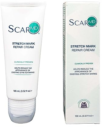 ScarMD Narbencreme & Dehnungsstreifen Creme | Narbensalbe für alte Narben & Schwangerschaftsstreifen | Stretch Mark & Scar Removal Cream | 100ml