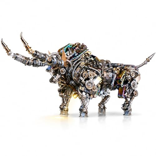 Erwachsene 3D Metall Puzzle, Bison Metall Modell Set, 3D Metall Puzzle Mechanische Bison Bausteine, Schwierige DIY Montage, High-End-Geschenk für Männer