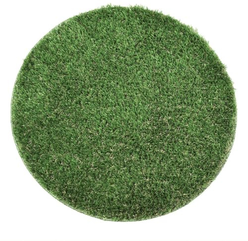 BESPORTBLE Artificial Grass Mat Round 70cm Diameter Fake Grass Rug for Outdoor Manhole Cover Decoration 2.5cm Thick Synthetic Turf Table Centerpiece