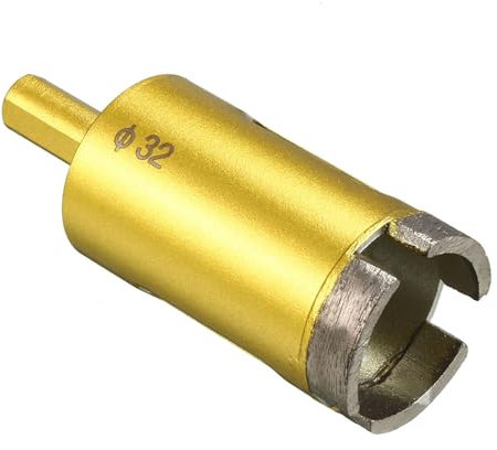 CoCud Diamond Core Drill Bit, 32mm Dia Round Shank, Tiles Stones Marble Concrete Dry/Wet Hole Saws - (Applications: for M10 Angle Grinder), 1-Piece