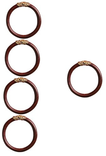 SOIMISS 5stücke Natürlicher Holz Bangle Armband Aus Hochwertigem Rosenholz Vintage Ethno Design Runder Holzarmreif Für Frauen Umfang