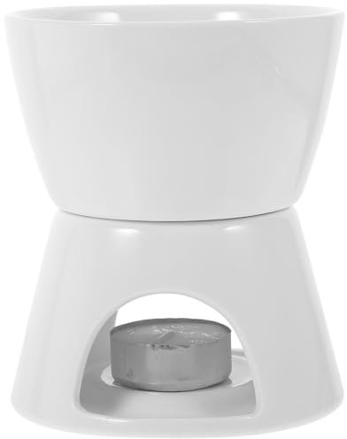 PRETYZOOM Ceramic Fondue Pot Baking Heating Pot for Butter Warmer Home Hot Fondue Candle for and DIY Baking Varies