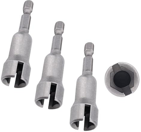 3pcs Wing Nut Drill Bit, Steel Hurricane Shutter Drill Bit Set Wingnut Socket Power Wingnut Driver Bit 1/4 Inch Hex Shank for Panel Nuts C Hook Bolts Eye Screws Q-Hanger