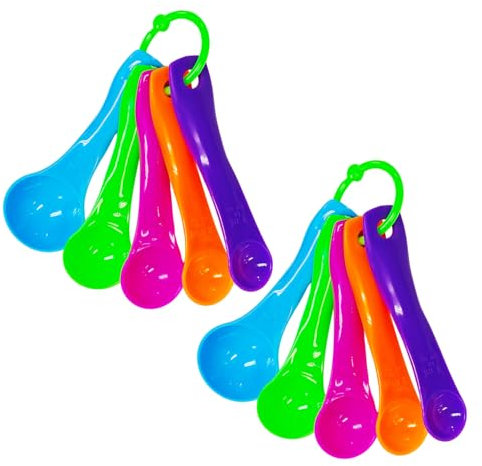 10 Cucharas Medidoras Coloridas, Cucharas Medidoras De Plástico, Cucharas Medidoras Graduadas, Utensilios De Cocina, Cucharas Medidoras Duraderas