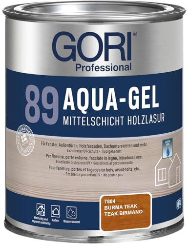 2,5L GORI 89 AQUA-GEL Holzlasur – Die wasserbasierte Weiterentwicklung zu GORI 88 (7804 Burma Teak)