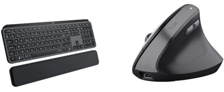 Logitech MX Keys S & Trust Yuno Souris Ergonomique sans Fil,