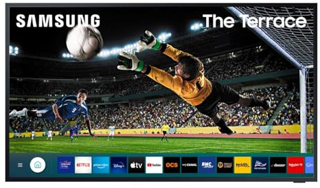 Samsung TV The Terrace 65 Neo QLED 2025 TQ65LST7TG, Écran Full LED Local Dimming Gold, Téléviseur sans Reflets, Utilisation en Extérieur, Smart TV, Quantum HDR, Indice de Durabilité IP55