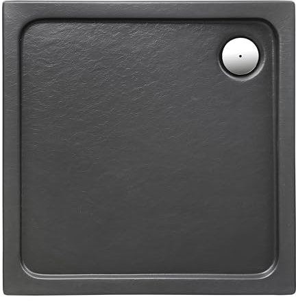 Schulte Duschwanne Adria, 80x80 cm, Acryl mit Strukturoberfläche, Anthrazit matt, pflegeleicht und alterungsbeständig