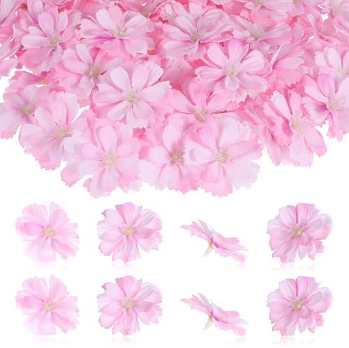 Bruislard 100 Stück Mini Künstliche Blumen, Deko Blumen Künstlich, Deko Torte, Kunstblumen Zum Basteln für DIY Basteln Scrapbooking Hochzeit Party Home Handwerk (Rosa)