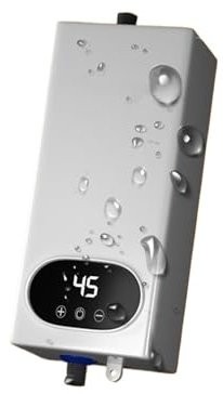 Calentador de Agua, Calentador De Agua Caliente De 5500W, Calentador De Agua Instantáneo Sin Tanque, Termostato, Calentador De Inducción, Calentadores Eléctricos Táctiles Inteligentes, Ducha Automátic