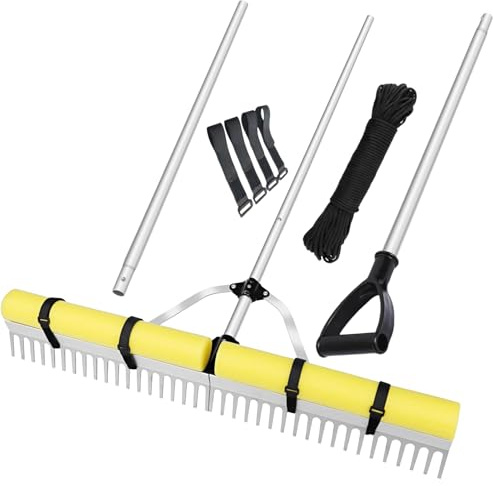 Bexdug Rastrillo para Estanques | Rastrillo para Limpiar Algas | Herramienta Flotante para Eliminar Algas En Estanques Y Jardines