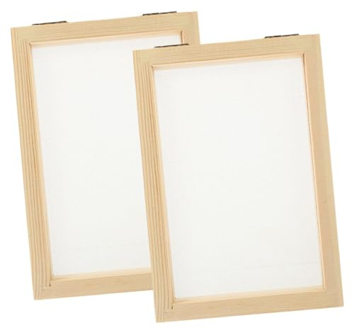 Veemoon 2stücke Holz-papierherstellungsrahmen Mit Siebpapierform Für Junge Mädchen Und Anfänger DIY-bastelset Mit Trockenblumenform Für Kreatives Lernen Und Feinmotorik