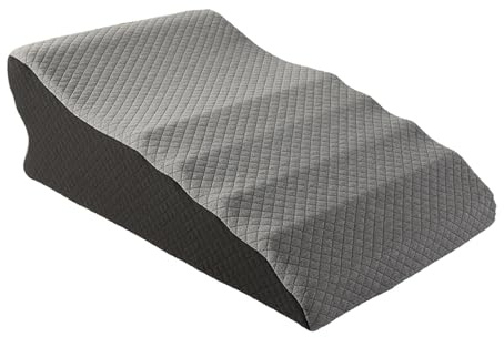 Llazsybz Dreieckiges Kissen für Optimale Unterstützung Im Bett, Abnehmbar, Elegant Und Vielseitig, Beinkissen, Kippkissen Fürs Büro, Dunkelgrau