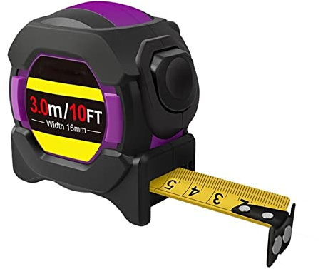JINGYAN Mètres à ruban High-grade stainless steel digital tape measure industrial grade double-sided with magnetic self-locking(Purple)