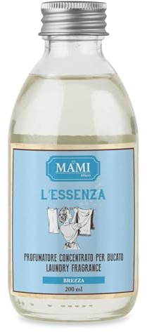 Mami Milano Profumatore per Bucato – Essenza Bucato Concentrata per Lavatrice e Tessuti – Profuma Biancheria con Fragranza Persistente e Persistente, Ideale per Tessuti - Brezza 200 ml
