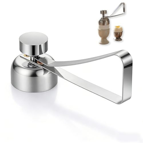 Eierschneider Spülmaschinenfest Eierköpfer Edelstahl, Eierpiekser Eierstecher für Weiches und Hartgekochtes Ei, Metall Eieröffner Eierschale Cutter