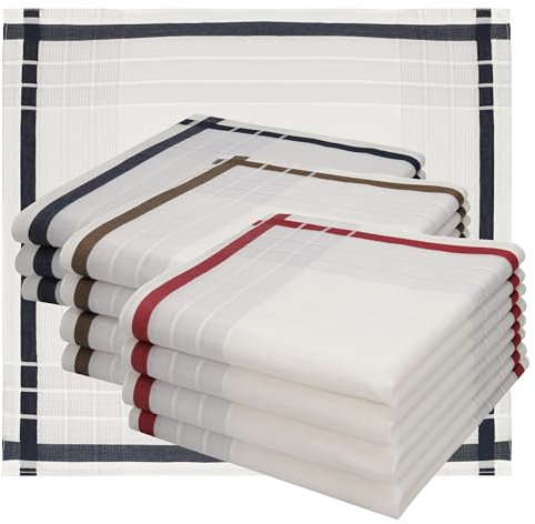 Betz Stofftaschentücher - Herrentaschentücher - Männertaschentücher aus 100% Baumwolle - 40x40 cm - Leo 6 Dessin 3