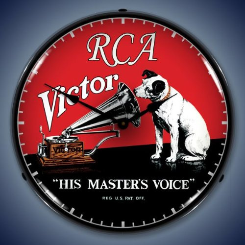 New RCA Victor Retro Vintage Style Advertising L.E.D. Lighted Clock - Ships Free Next Business Day to Lower 48 States