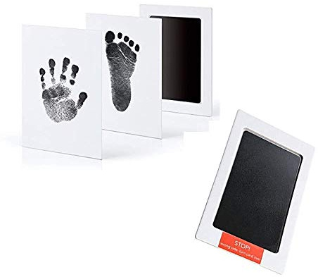 Set di 2 pezzi per foto con inchiostro a forma di mano e piedi, per il compleanno, non tossico, per il bambino