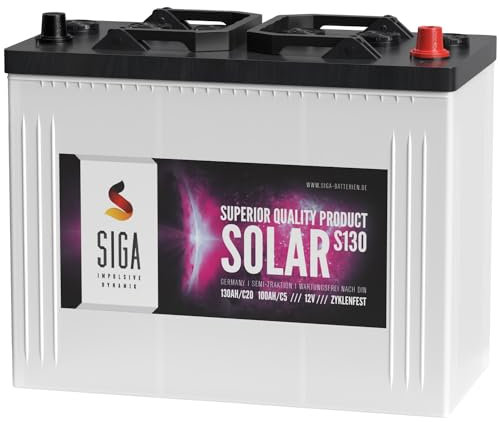 SIGA Solarbatterie 130Ah 12V Versorgungsbatterie Wohnmobil Mover Antriebs Batterie 120Ah 125Ah