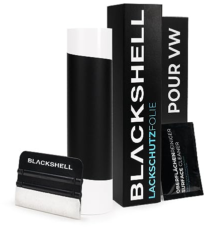 Blackshell® Ladekantenschutz Folie passend für VW T5 | Typ 7H/7E | 2003-2015 Matt Schwarz - passgenauer Stoßstangenschutz inkl. Set für Folierung