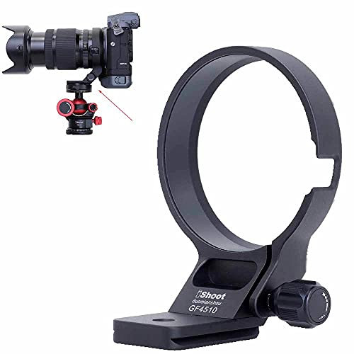 iShoot Anneau de Montage pour Trépied Bague Collier d'Objectif Compatible avec Fujifilm Fuji GF 45-100mm f/4 R LM OIS WR, Support Lentille Plaque de dégagement Rapide Appareil Photo Arca-Swiss Fit
