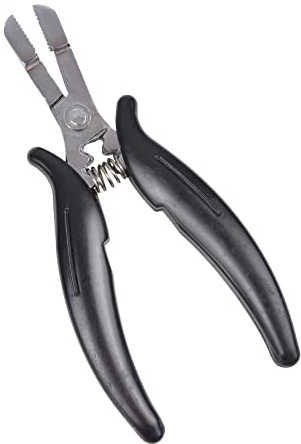 Hair Extension Pliers for Removing Micro Rings and Fusion Glue Bond Remove (Black Thread Shape)
